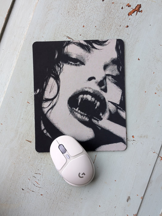 Goth Vampire Mouse Pad – Smooth Non-Slip Desk Mouse Pad (8.5 x 7.1 in)