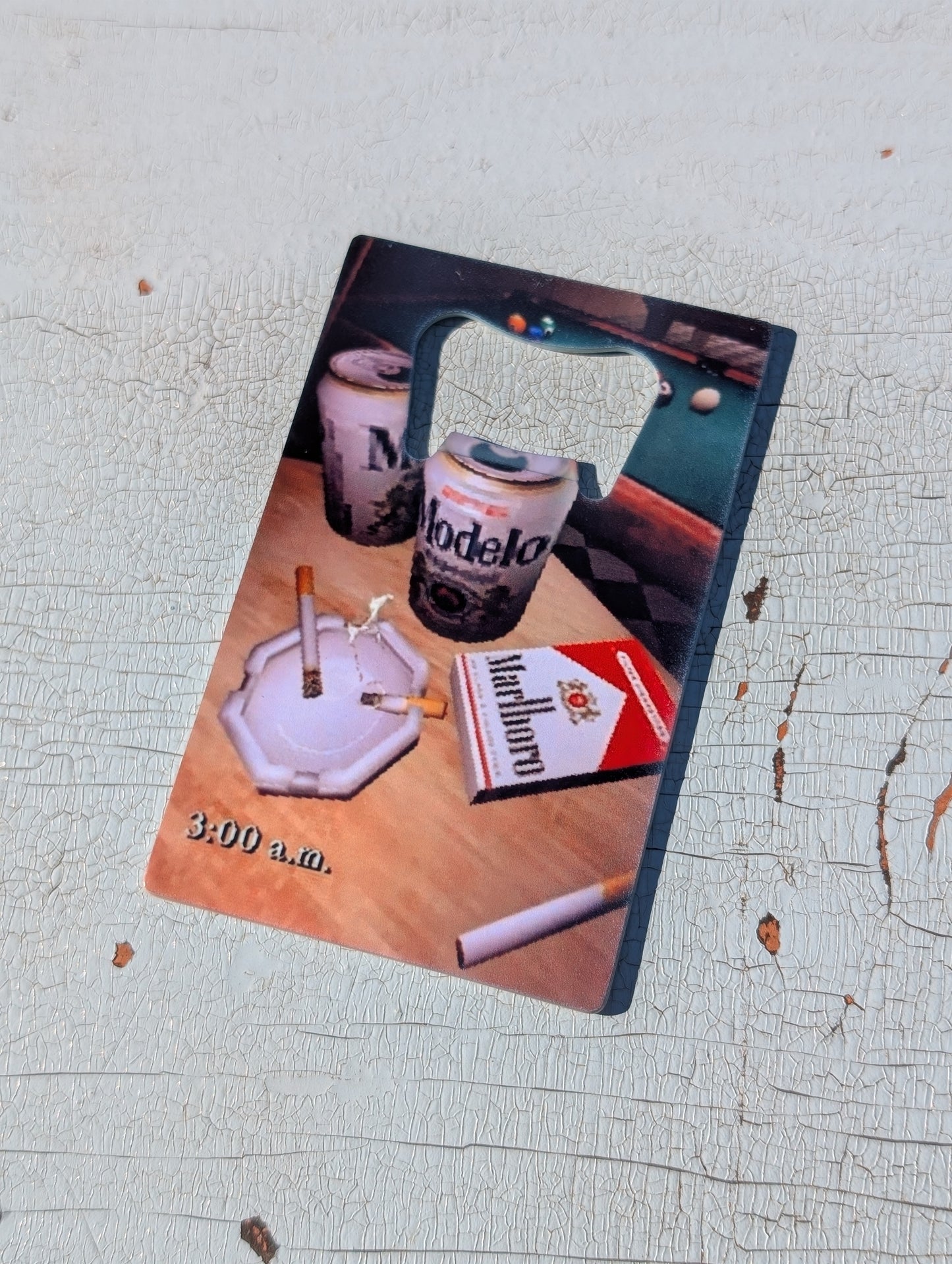 Crime Game Inspired Bar Scene Wallet Bottle Opener | Stainless Steel Card Bottle Opener