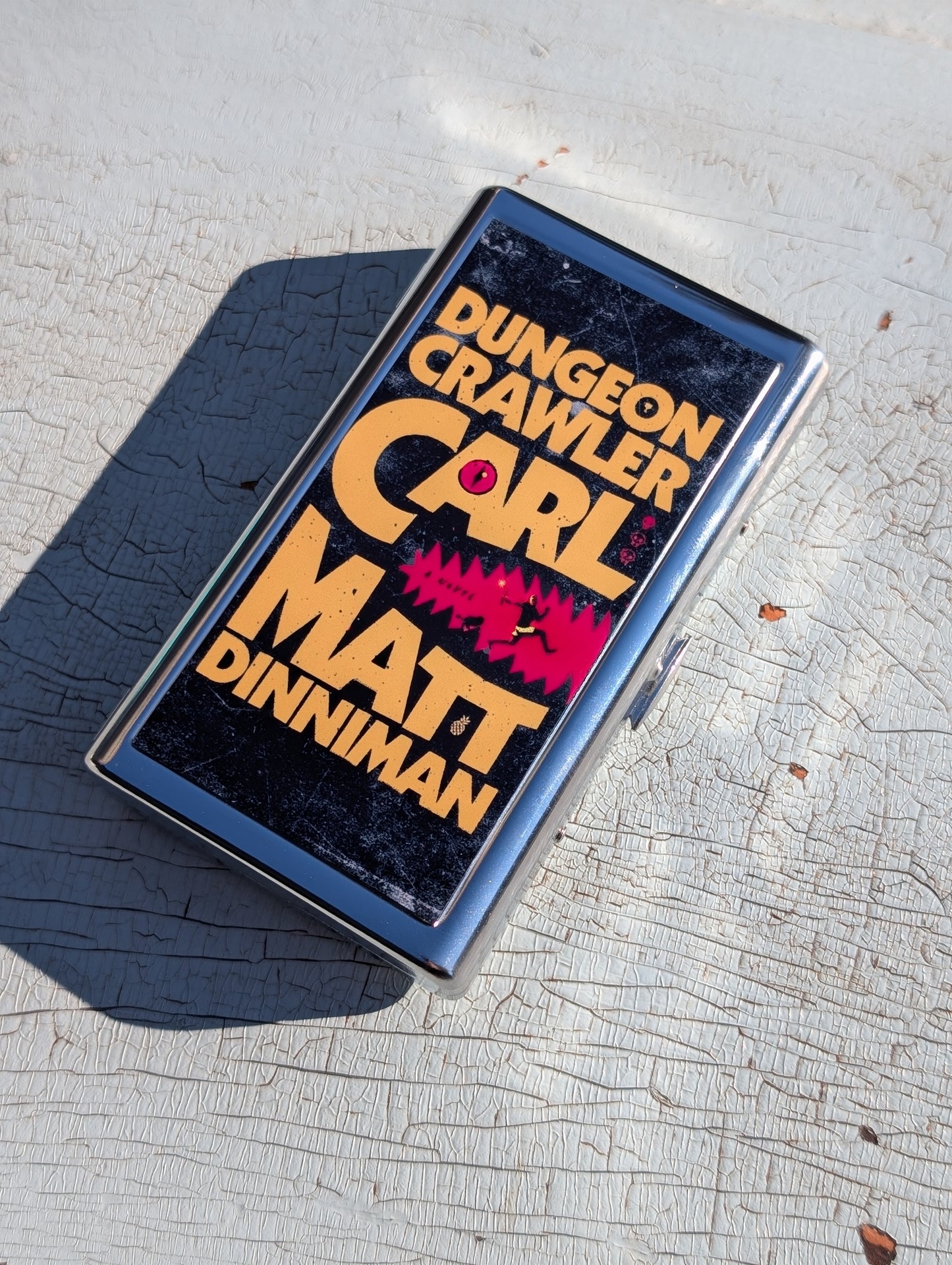 Dungeon Crawler Carl Metal Cigarette Case | Dual-Panel Spring Clip Holder