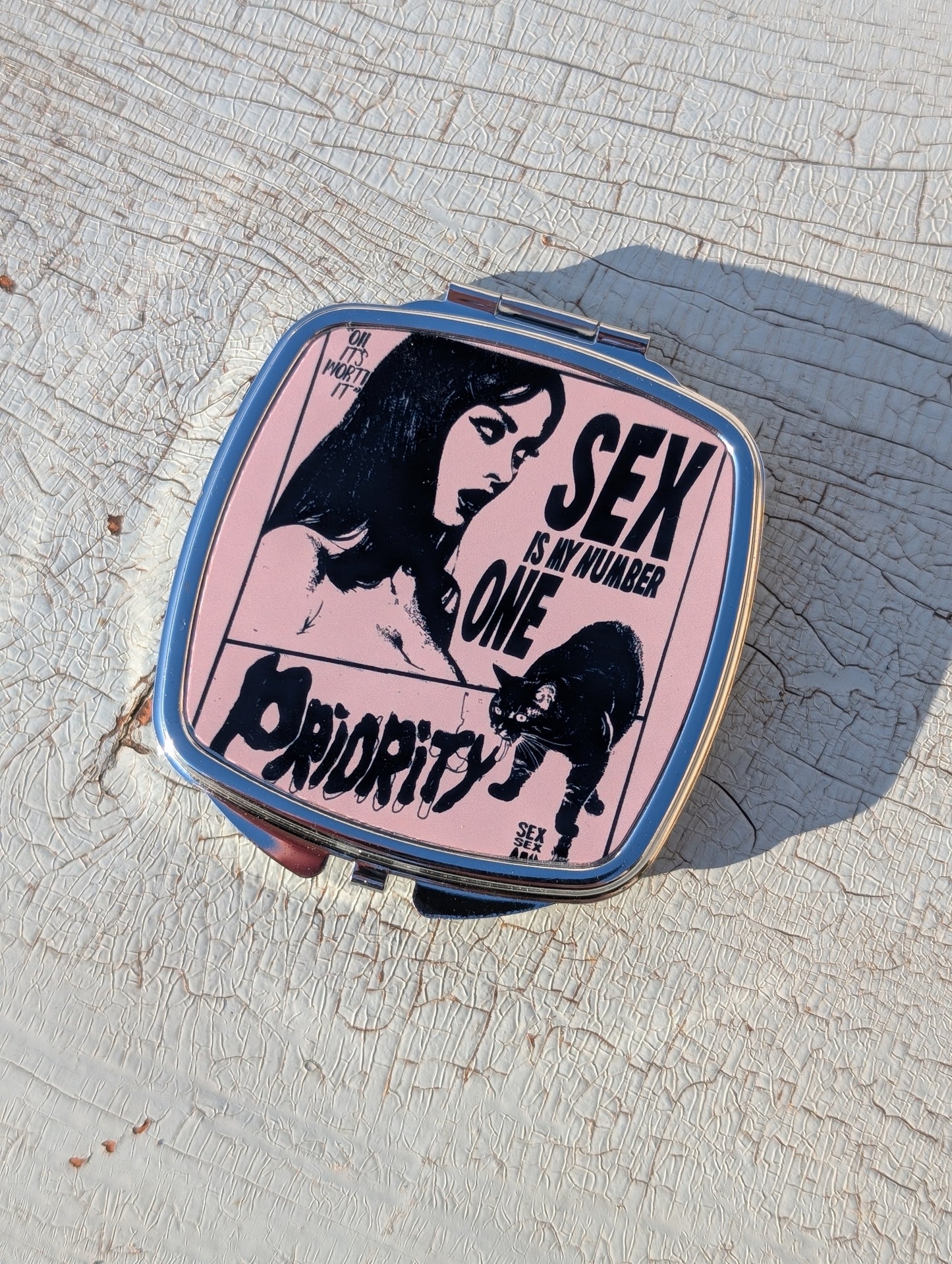 Sex #1 Priority Compact Mirror | 2.5" Metal Pocket Mirror