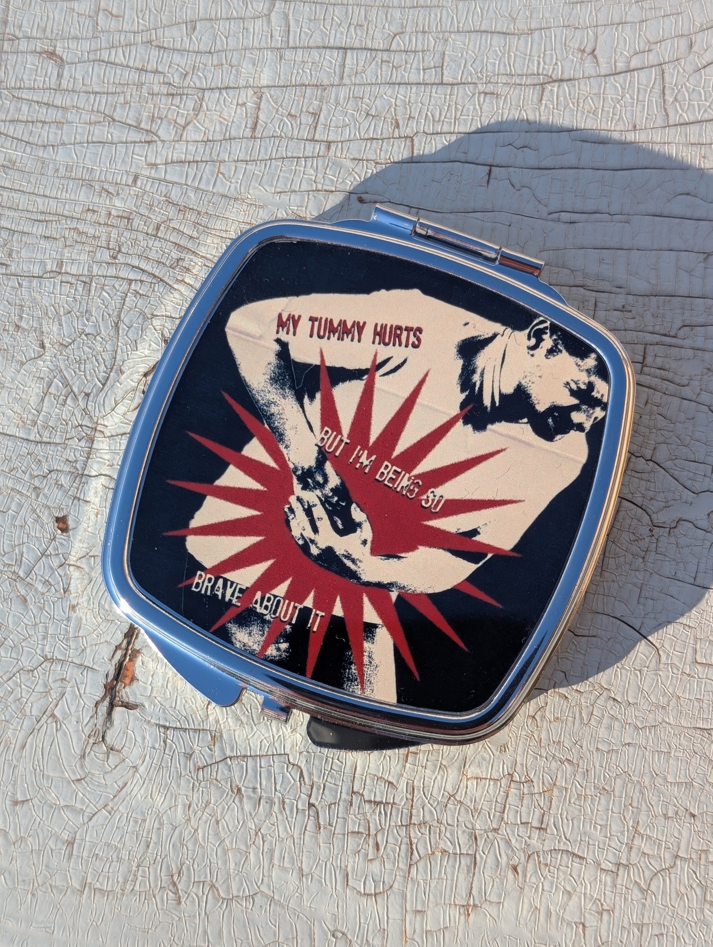 My Tummy Hurts Compact Mirror | 2.5" Metal Pocket Mirror