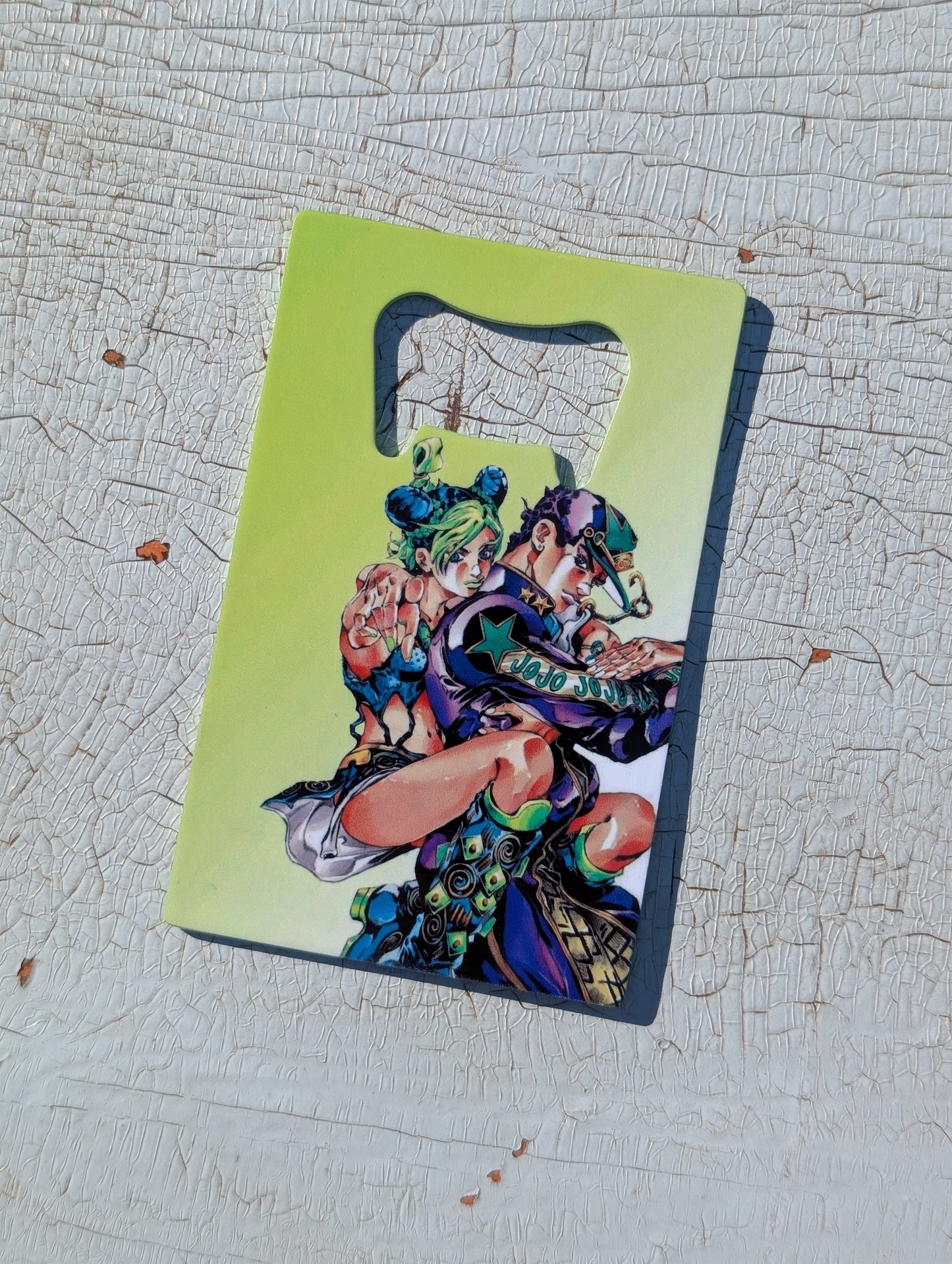 Bizarre Anime Neon Duo Bottle Opener | Stainless Steel Card Bottle Opener