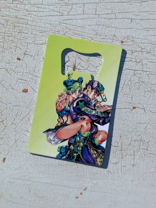 Bizarre Anime Neon Duo Bottle Opener | Stainless Steel Card Bottle Opener