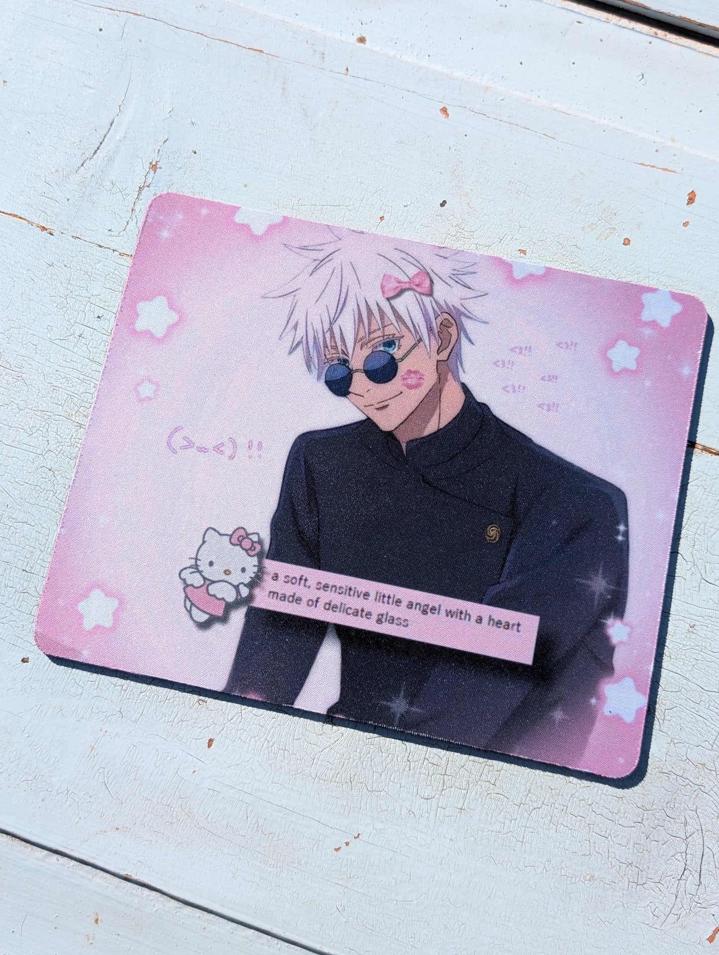 Kawaii Anime Boyfriend Text Mouse Pad – Smooth Non-Slip Desk Mouse Pad (8.5 x 7.1 in)