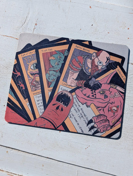 Fantasy Card Game Hand Mouse Pad – Smooth Non-Slip Desk Mouse Pad (8.5 x 7.1 in)