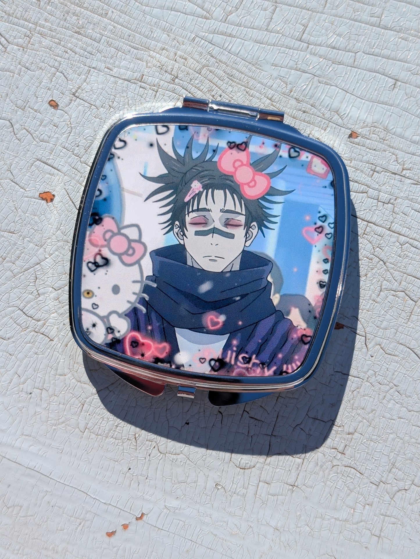 Dark Anime Boyfriend Coquette Compact Mirror | 2.5" Metal Pocket Mirror