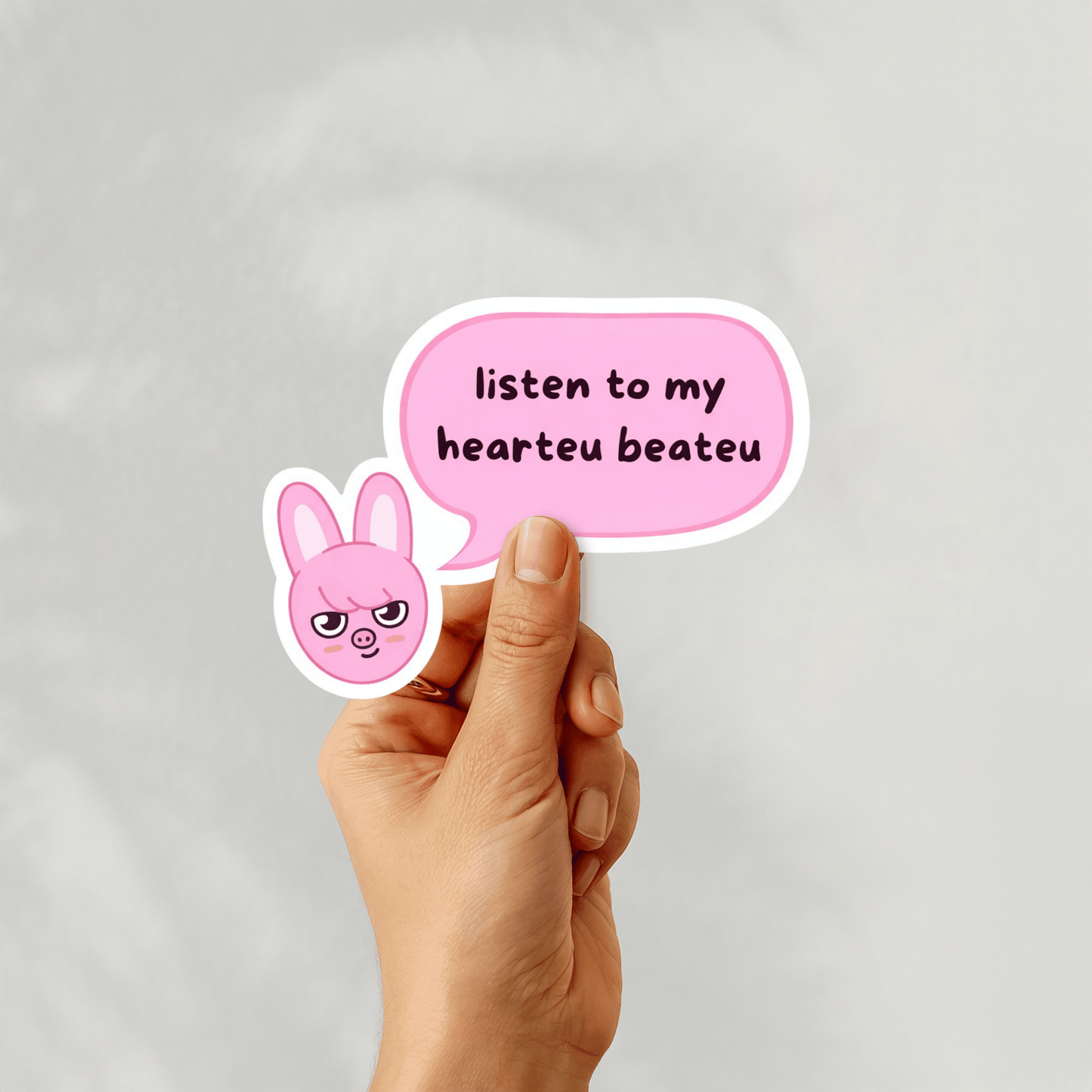 Dwaekii Listen to my Hearteu 3" Vinyl Sticker