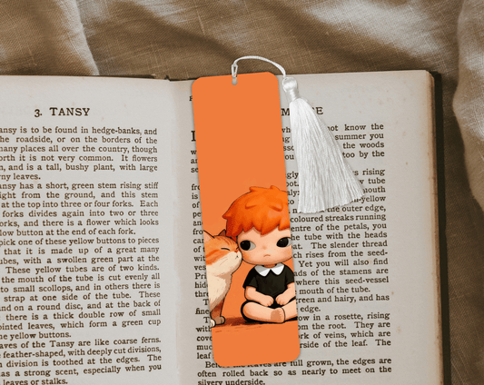 Hirino Cat Aluminum Bookmark | Double-Sided 2x6 Metal Bookmark