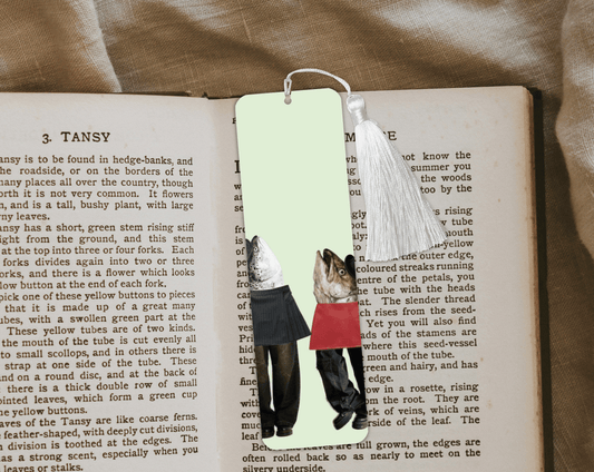 Fish Fancy Pants Aluminum Bookmark | Double-Sided 2x6 Metal Bookmark