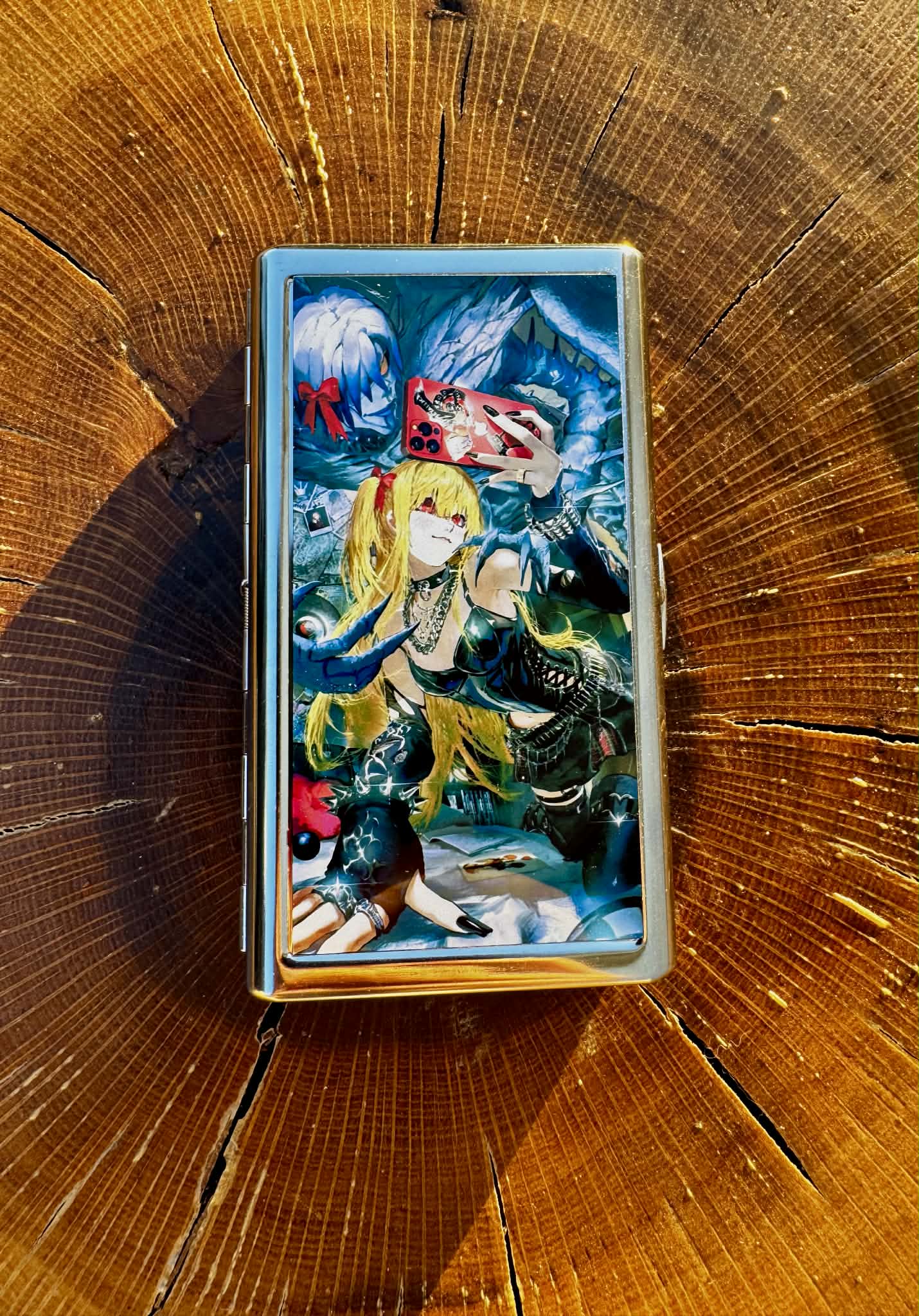 Misa Anime Cigarette Case | Dual-Panel Spring Clip Holder