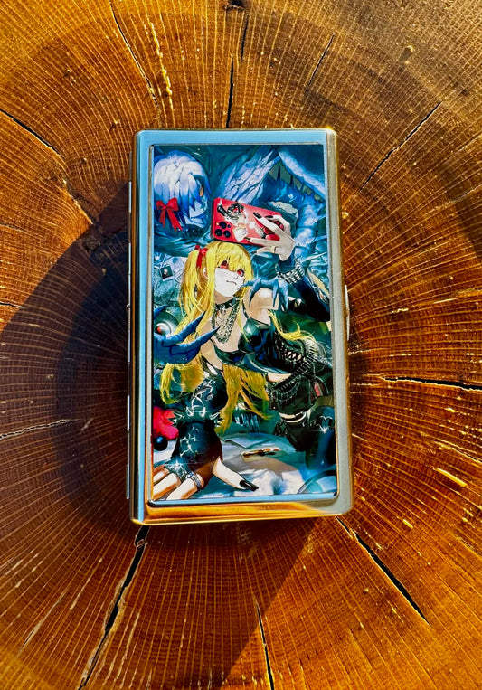 Misa Anime Cigarette Case | Dual-Panel Spring Clip Holder